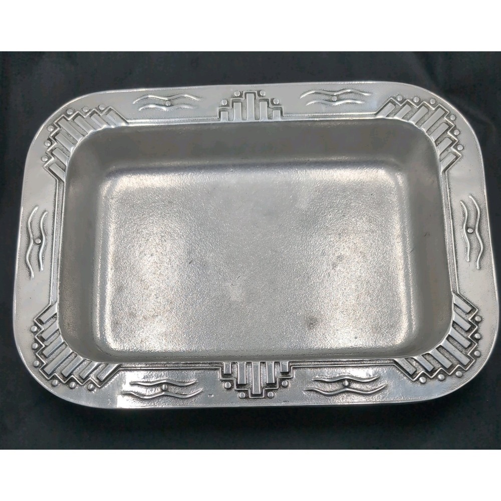 Wilton Armetale Antiquity Rectangular Tray Zia metal alloy - 14" x 10" Southwest